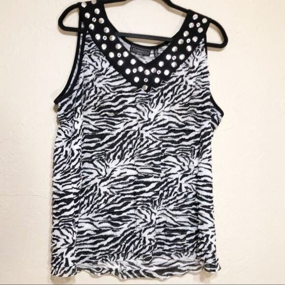 Elementz Womens Shirt Extra Large 1X Tank Top V-Neck Blouse - Picture 1 of 4